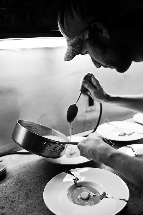 A dish finished by hand