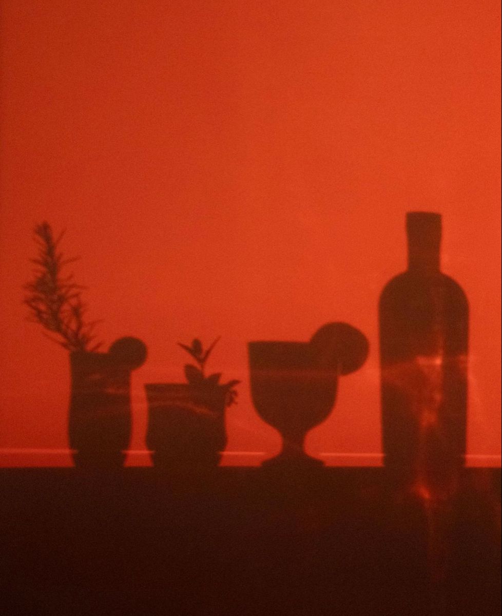 Glassware in low light